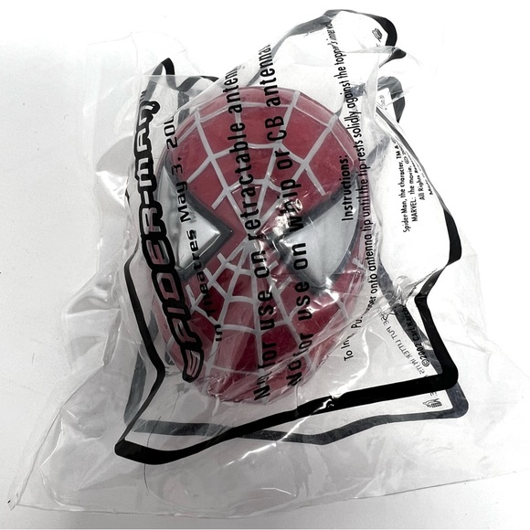 Vintage Toys Vtg Spiderman Head Antenna Ball 202 Carls Jr Marvel